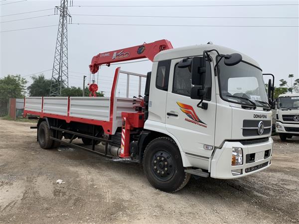 Giới thiệu Xe tải Dongfeng Hoàng Huy B180 gắn cẩu Unic 5 tấn URV504 